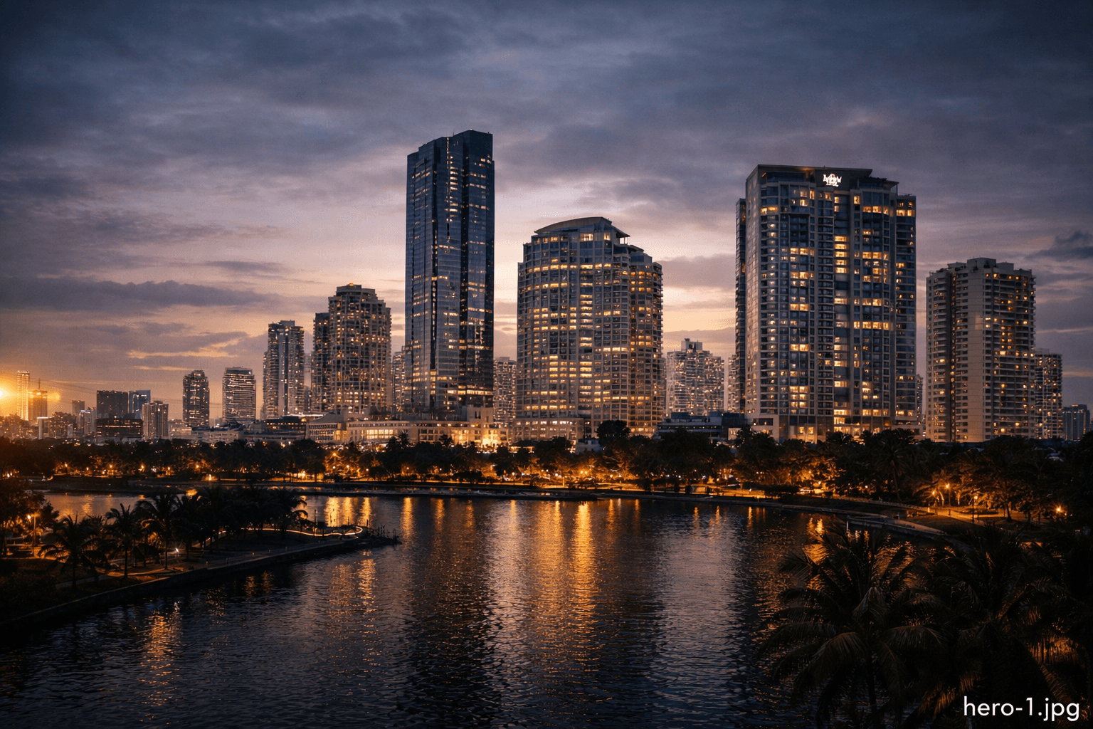 Modern skyline and premium buildings